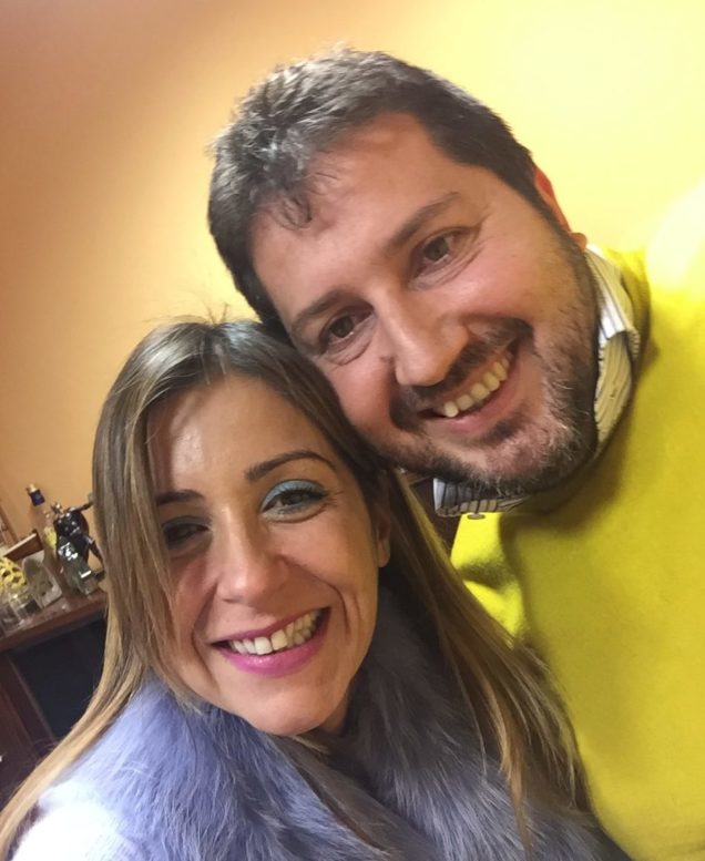 Paola Spiezia con Antonio Apuzzo, titolare di Sole365