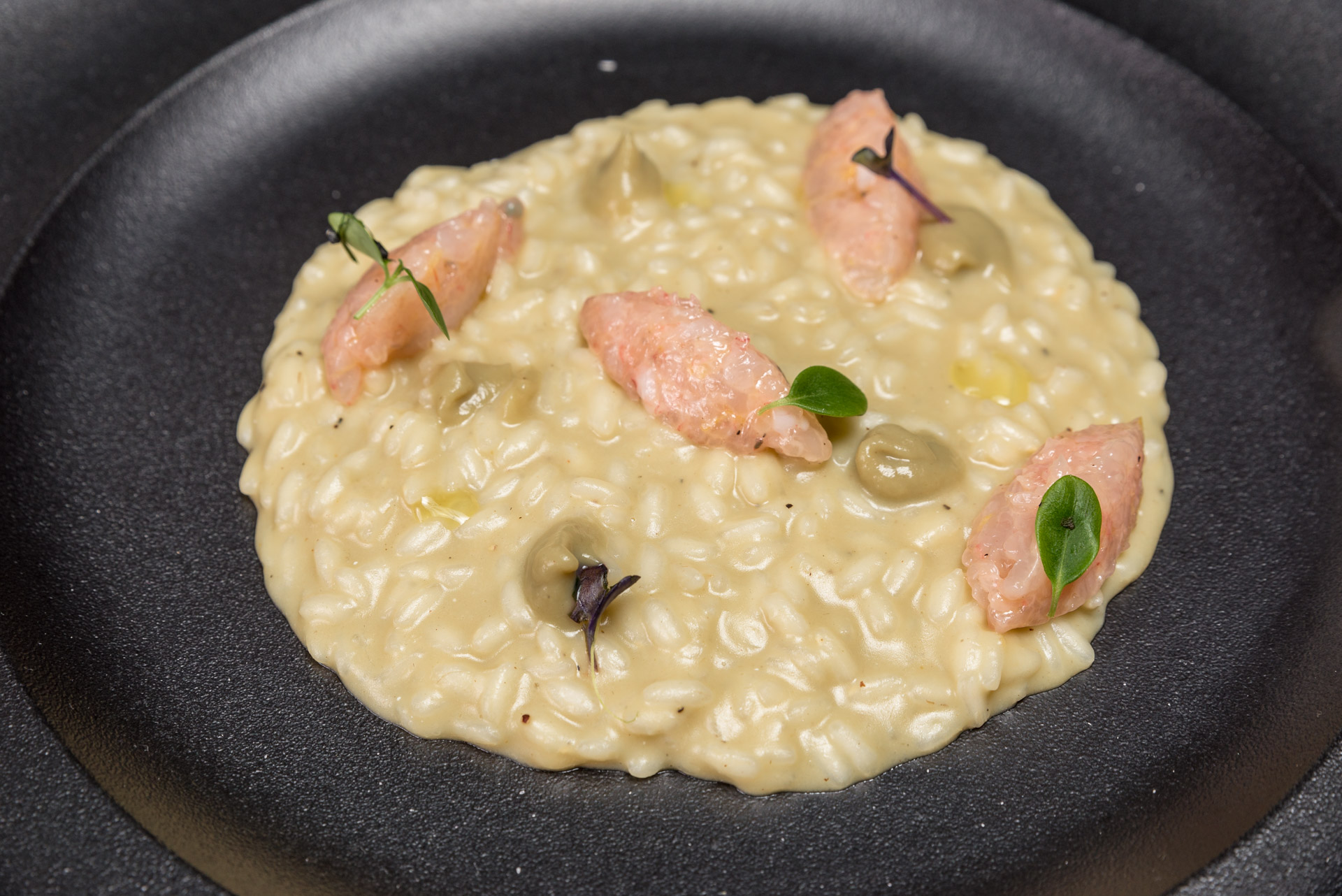 risotto carciofi e gamberi