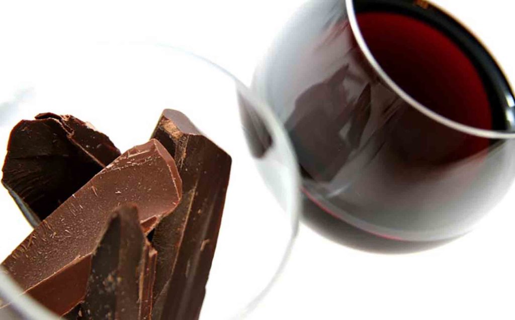 vino e cioccolato